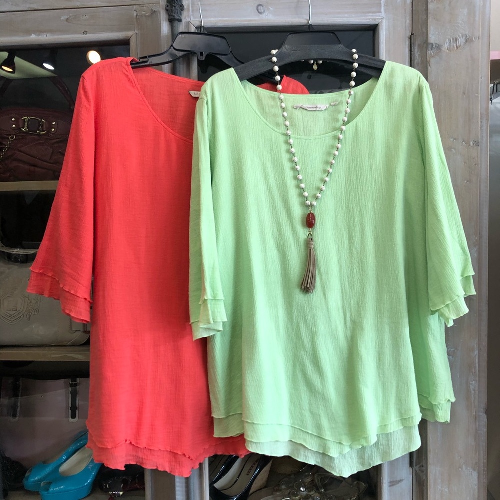 Soft Surroundings gauzy top lot 1X